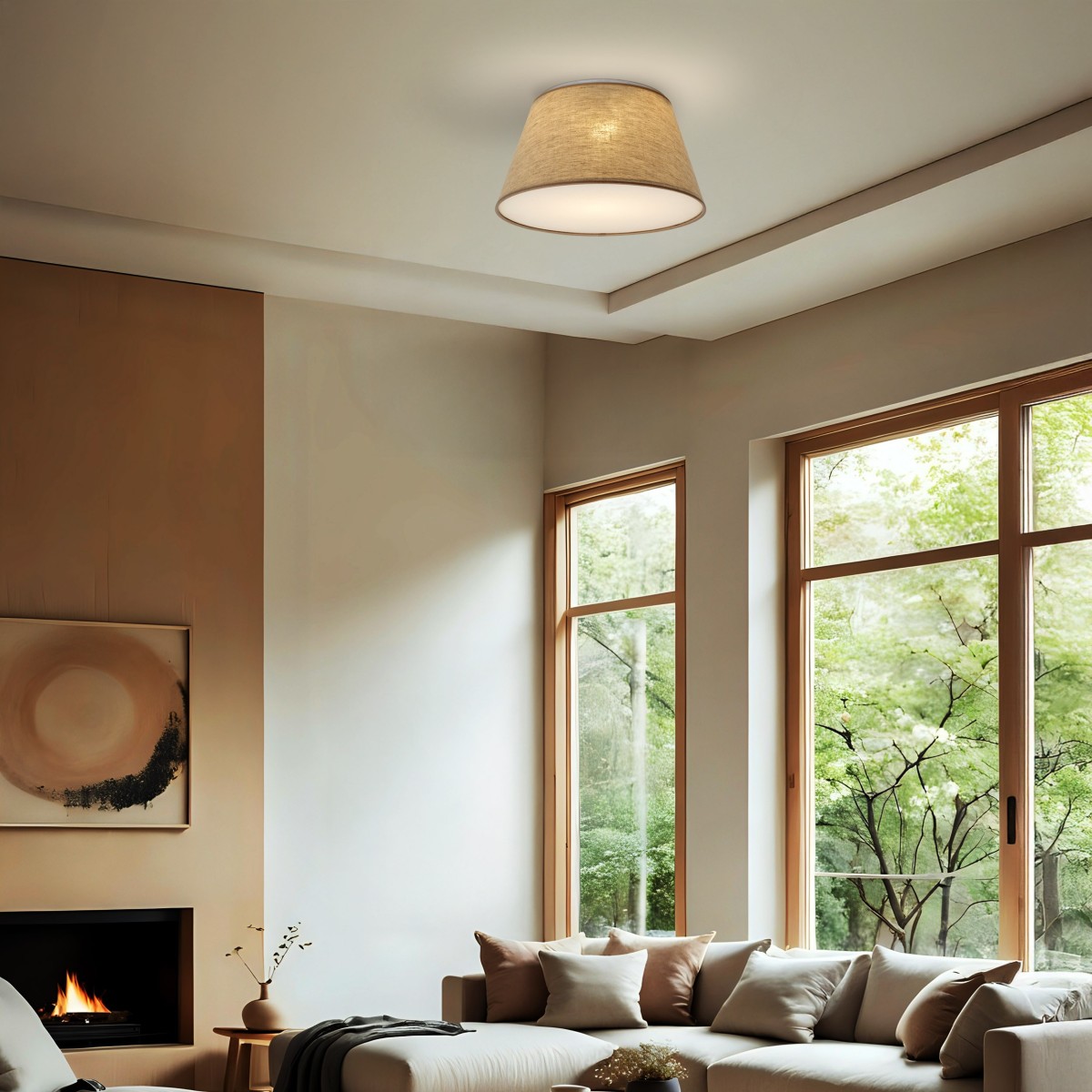 Lampa sufitowa TK-Lighting FORMO TKL11076 kolor - biały - beżowy styl Nowoczesny