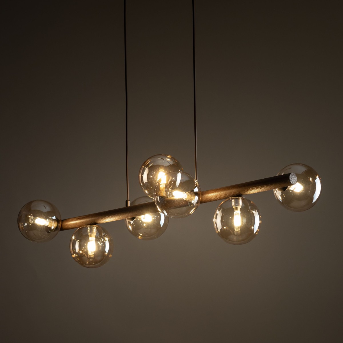 Lampa wisząca TK-Lighting ESTERA TKL11096  Lampa sufitowa kolor - brązowy - bursztynowy styl Glamour