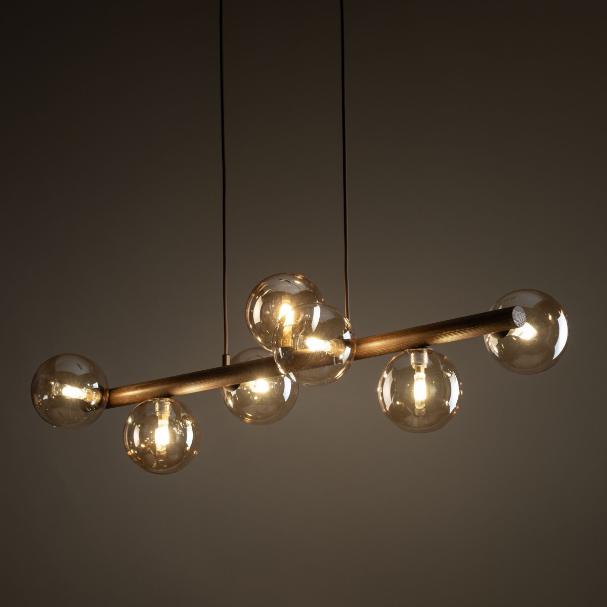 Lampa wisząca TK-Lighting ESTERA TKL11096  Lampa sufitowa kolor - brązowy - bursztynowy styl Glamour