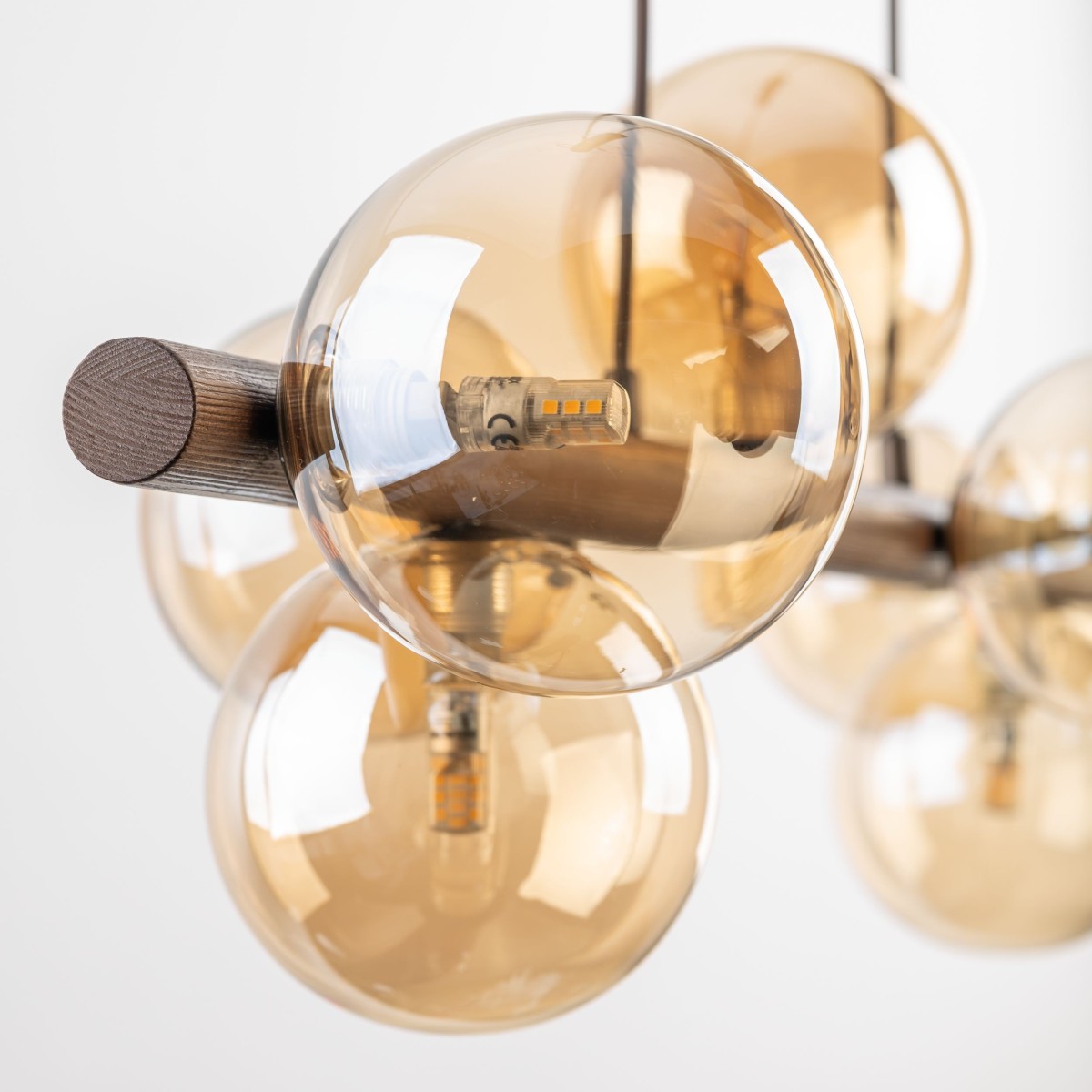 Lampa wisząca TK-Lighting ESTERA TKL11096  Lampa sufitowa kolor - brązowy - bursztynowy styl Glamour