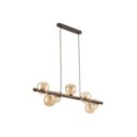 Lampa wisząca TK-Lighting ESTERA TKL11096  Lampa sufitowa kolor - brązowy - bursztynowy styl Glamour