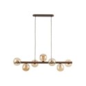 Lampa wisząca TK-Lighting ESTERA TKL11096  Lampa sufitowa kolor - brązowy - bursztynowy styl Glamour