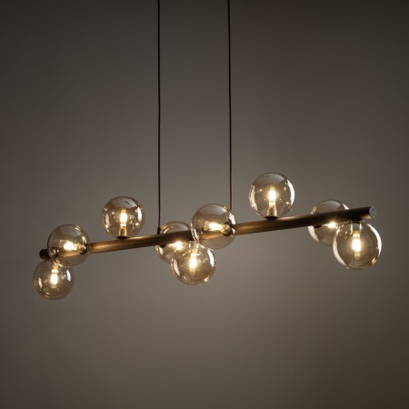 Lampa wisząca TK-Lighting ESTERA TKL11097  Lampa sufitowa kolor - brązowy - bursztynowy styl Glamour