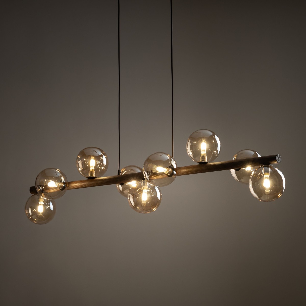 Lampa wisząca TK-Lighting ESTERA TKL11097  Lampa sufitowa kolor - brązowy - bursztynowy styl Glamour