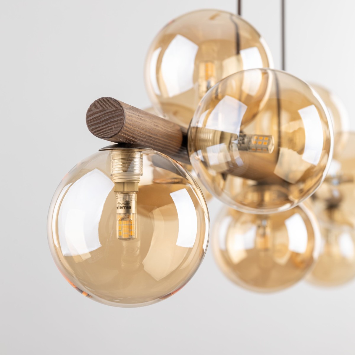 Lampa wisząca TK-Lighting ESTERA TKL11097  Lampa sufitowa kolor - brązowy - bursztynowy styl Glamour