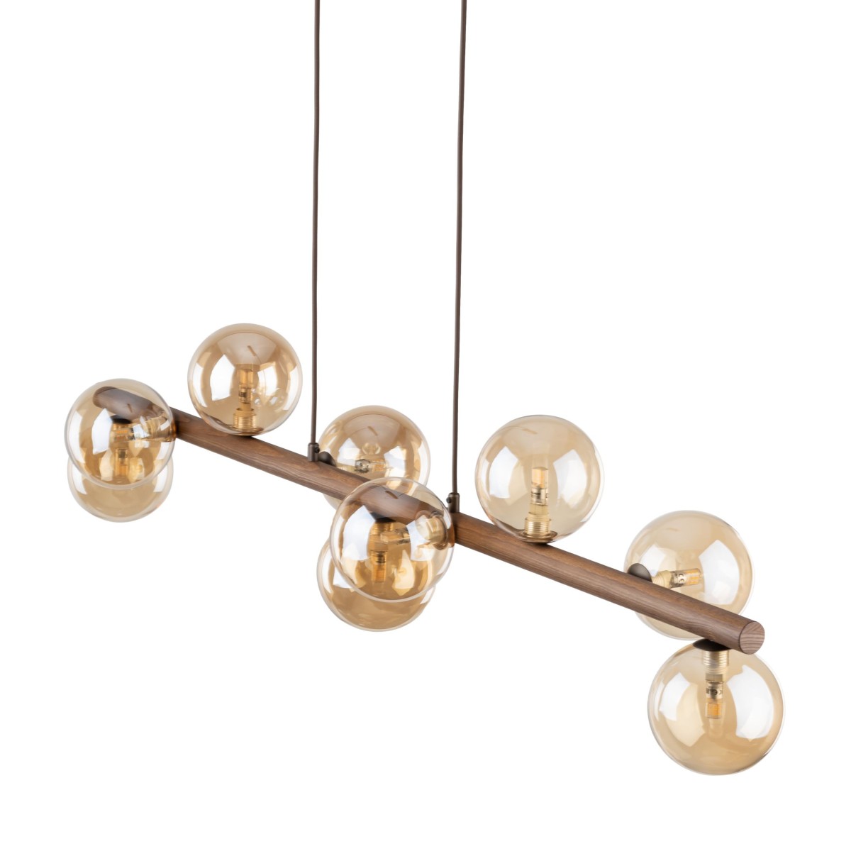 Lampa wisząca TK-Lighting ESTERA TKL11097  Lampa sufitowa kolor - brązowy - bursztynowy styl Glamour