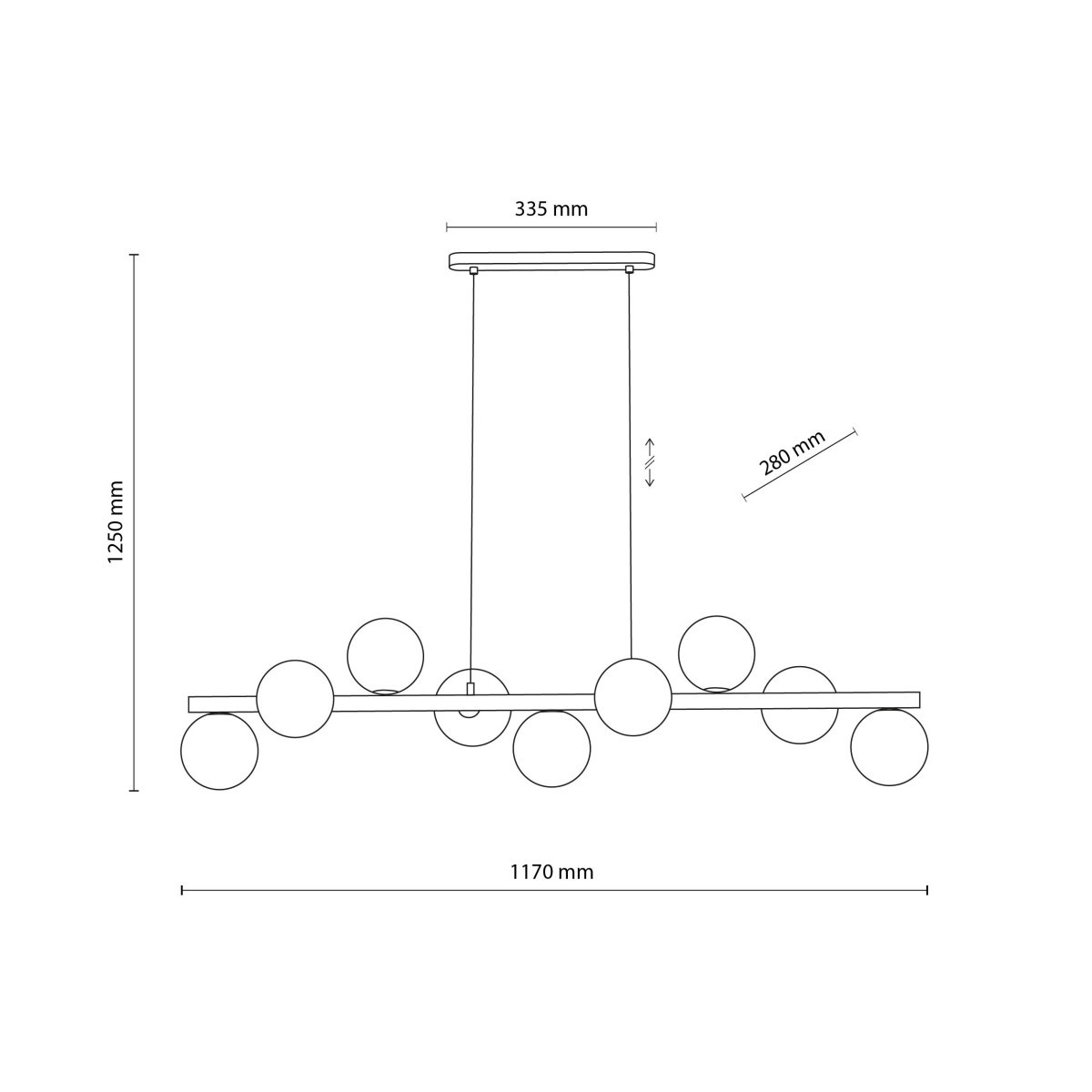 Lampa wisząca TK-Lighting ESTERA TKL11097  Lampa sufitowa kolor - brązowy - bursztynowy styl Glamour