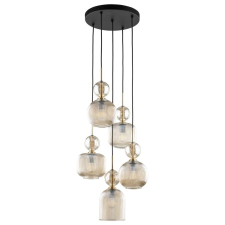 Lampa wisząca TK-Lighting SOPHIA TKL11043  Lampa sufitowa kolor - czarny - koniak styl Glamour