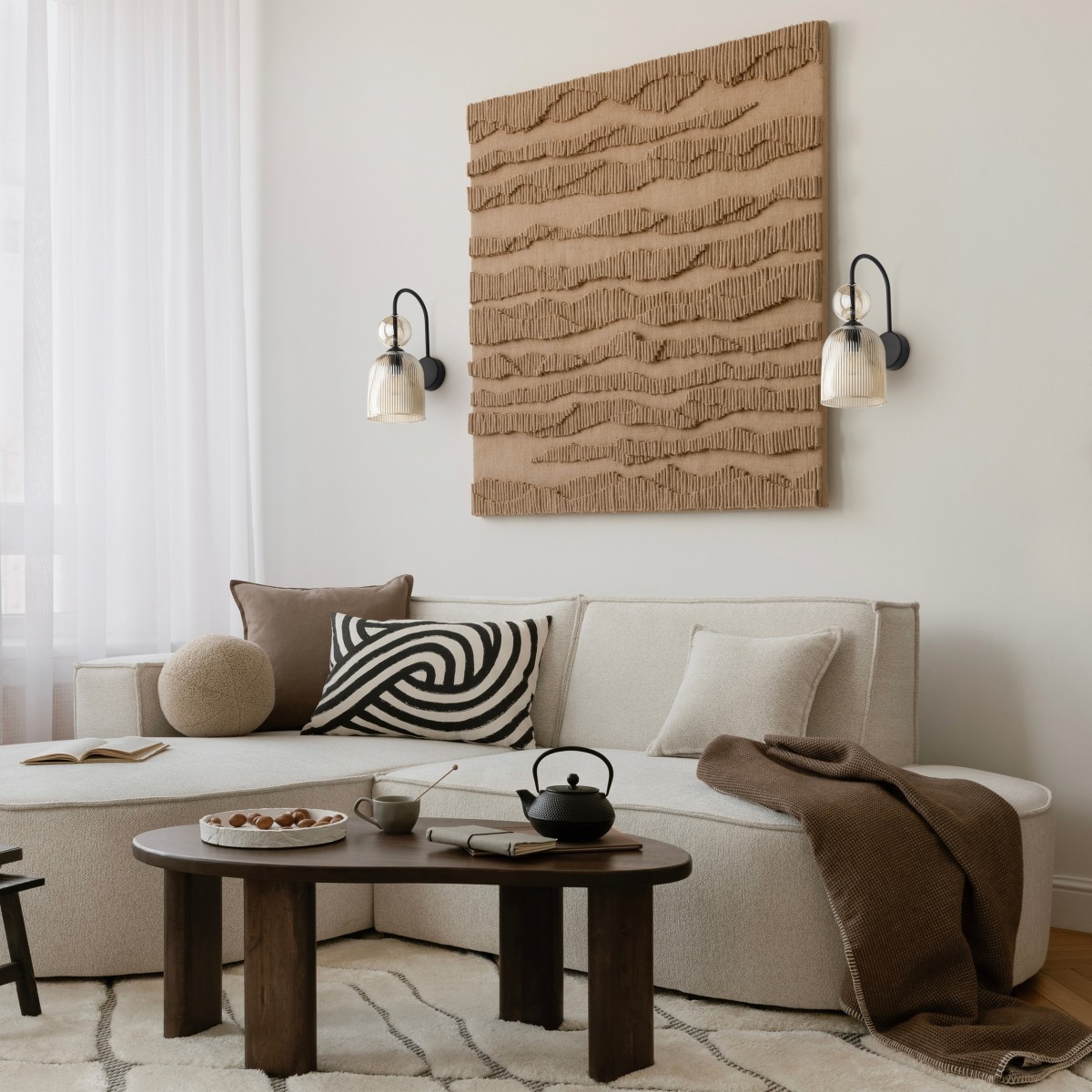 Kinkiet TK-Lighting SOPHIA TKL11140  Lampa ścienna kolor - czarny - koniak styl Glamour