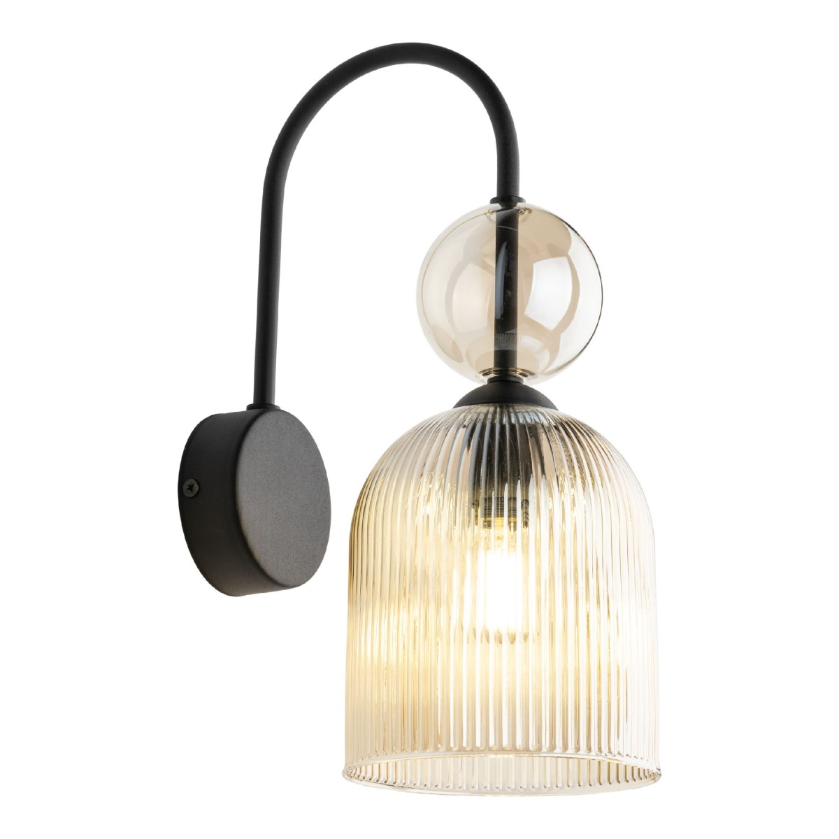 Kinkiet TK-Lighting SOPHIA TKL11140  Lampa ścienna kolor - czarny - koniak styl Glamour