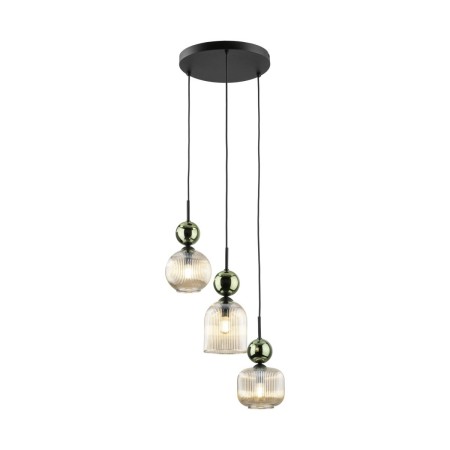 Lampa wisząca TK-Lighting SOPHIA TKL11148  Lampa sufitowa kolor - czarny - zielony styl Glamour