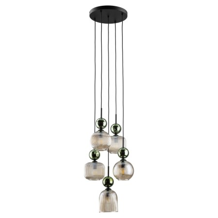 Lampa wisząca TK-Lighting SOPHIA TKL11149  Lampa sufitowa kolor - czarny - zielony styl Glamour