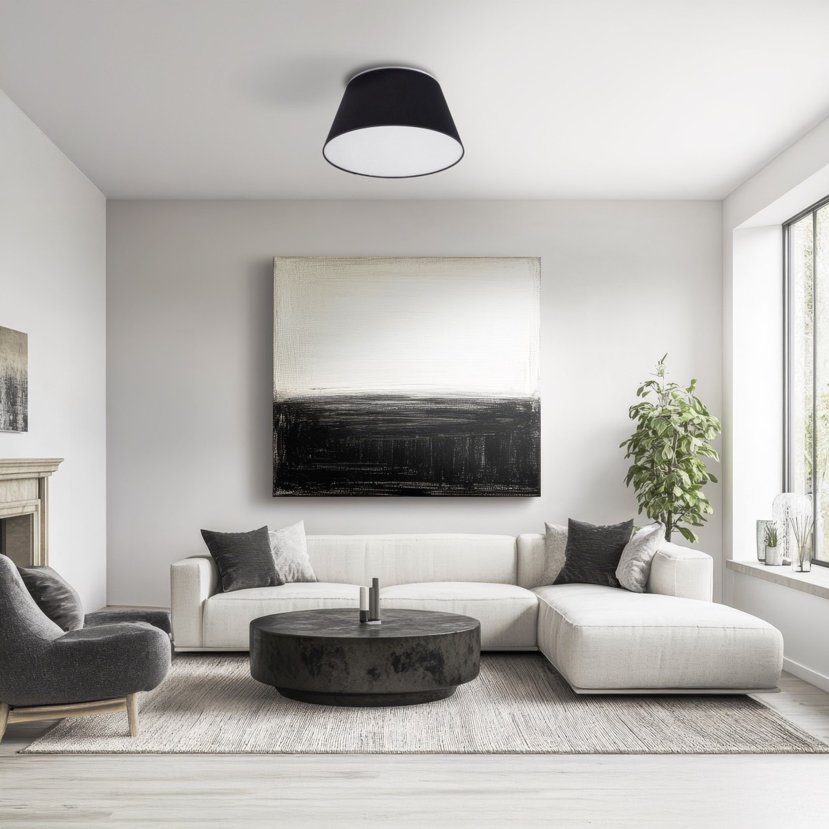 Lampa sufitowa TK-Lighting FORMO TKL11206 kolor - biały - czarny styl Nowoczesny