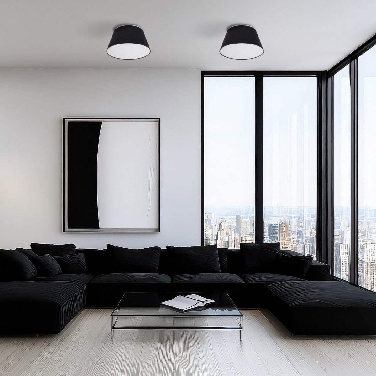 Lampa sufitowa TK-Lighting FORMO TKL11207 kolor - biały - czarny styl Nowoczesny