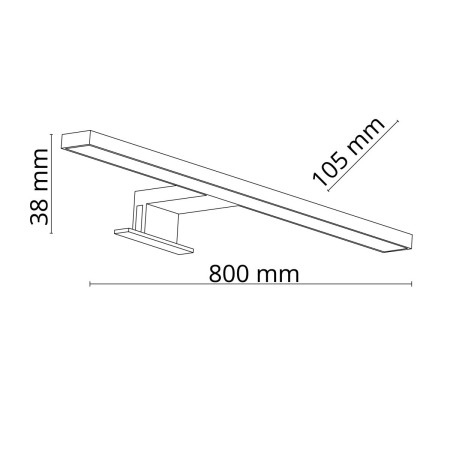 Kinkiet TK-Lighting LEITO TKL6359  Lampa ścienna kolor - chrom - biały styl Klasyczny