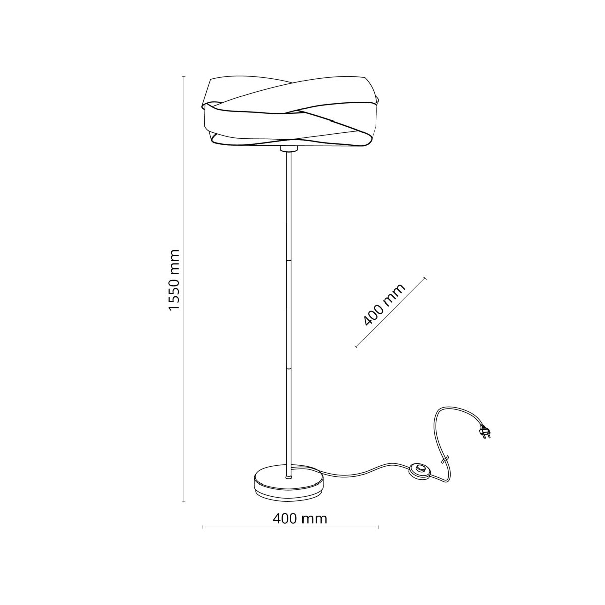 Lampa podłogowa TK-Lighting TERRA TKL6986 kolor - biały styl Nowoczesny