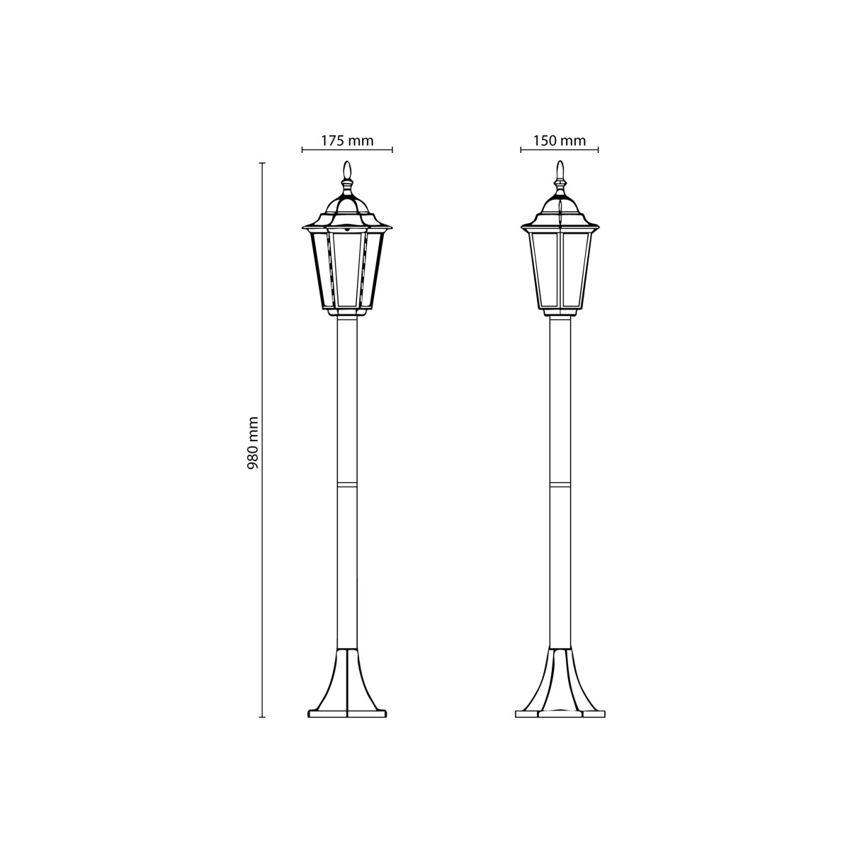 Lampa podłogowa TK-Lighting ARRAIA TKL16124 kolor - czarny - transparentny styl Klasyczny