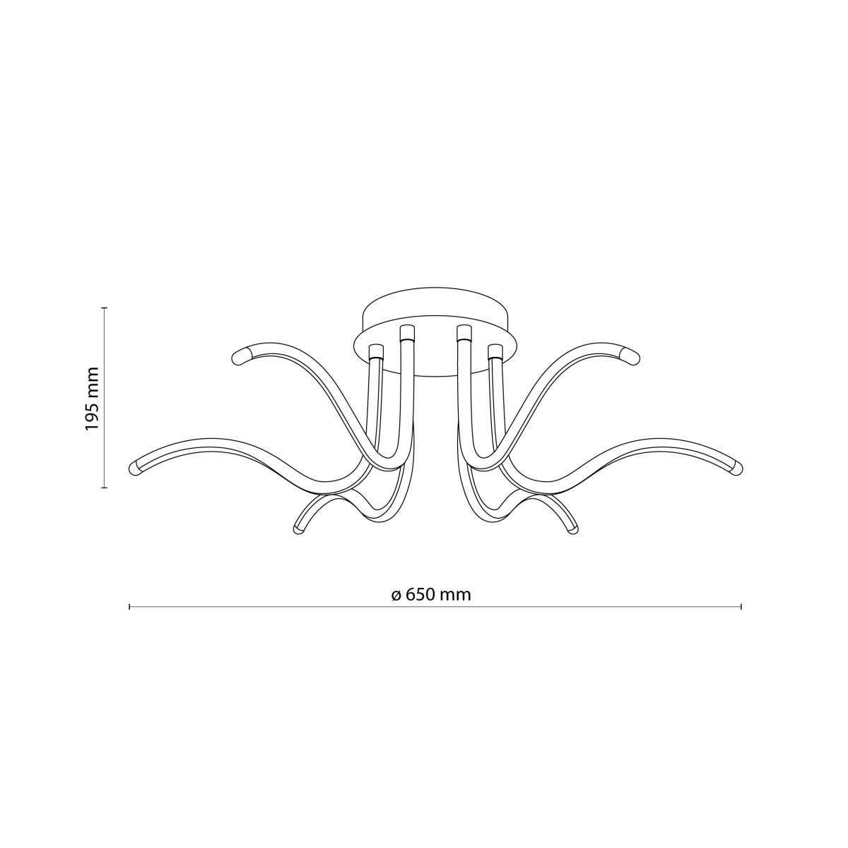 Lampa sufitowa TK-Lighting ALEXO TKL6382 kolor - czarny - biały styl Nowoczesny