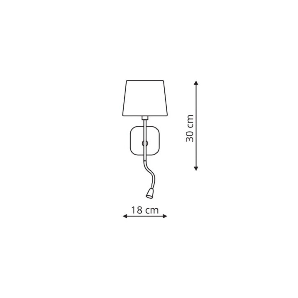 Light Prestige LP-332/1W BK Marbella kinkiet czarny