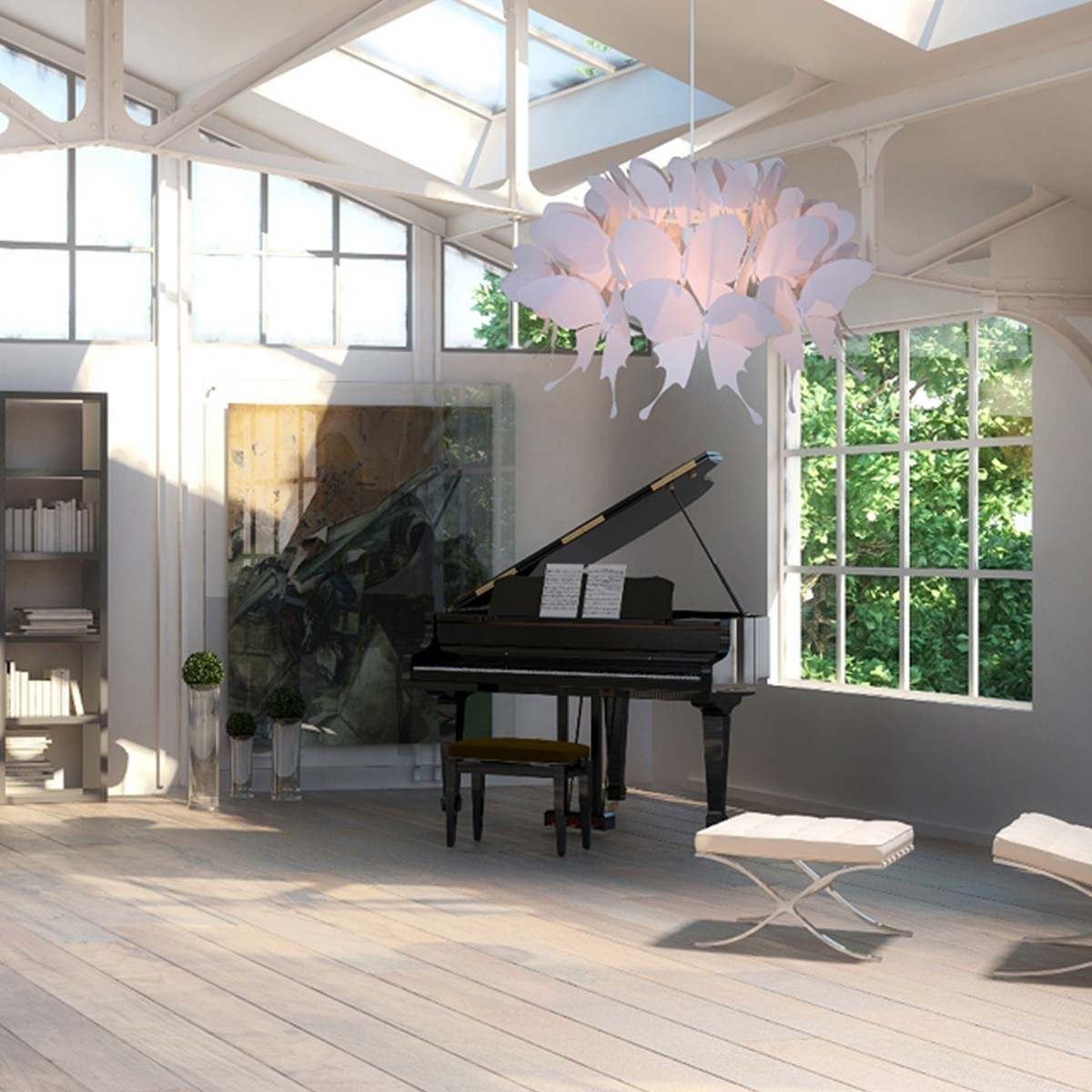 Light Prestige LP-MD088-3439A/1P RÓŻOWY Lampa wisząca Farfalla różowa 1xE27