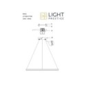 Light Prestige LP-909/1P 4M BK Ring wisząca średnia czarna 4000K
