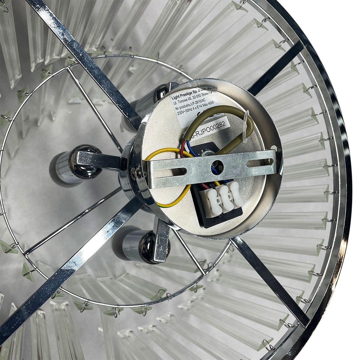 Light Prestige LP-2910/4C CH Plafon Vetro 4 srebrny 4xE14