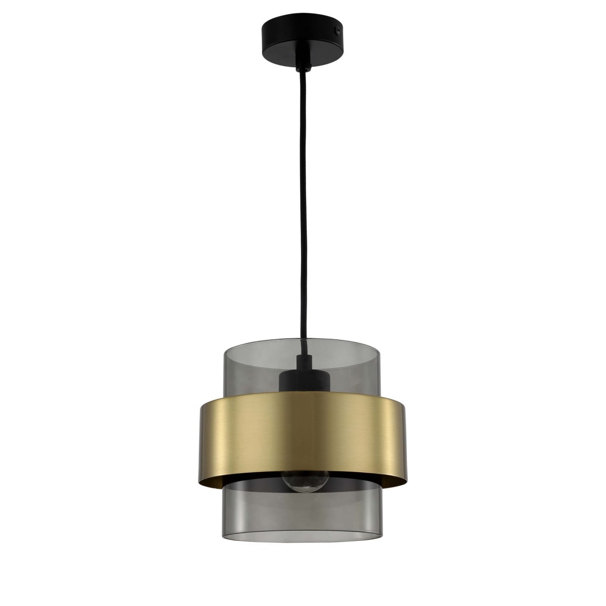 Light Prestige LP-866/1P SM/GD Lampa wisząca Miele dymna 1xE27