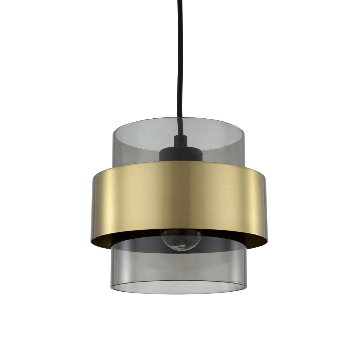 Light Prestige LP-866/1P SM/GD Lampa wisząca Miele dymna 1xE27