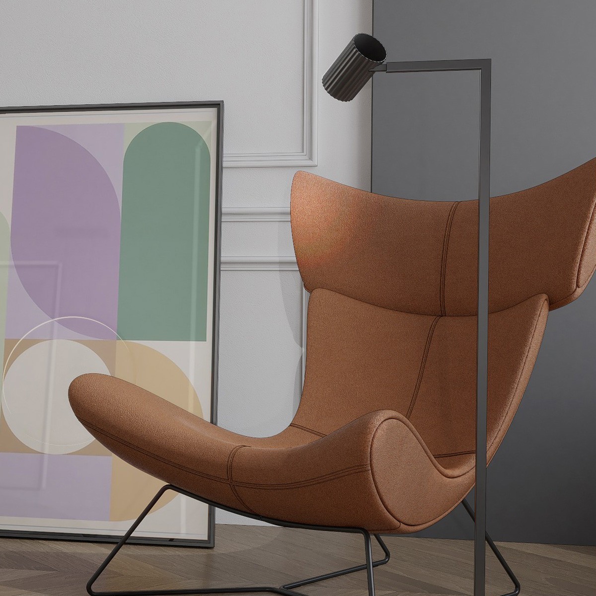 Light Prestige LP-731/1F BK Lampa podłogowa Snow czarna 1xGU10