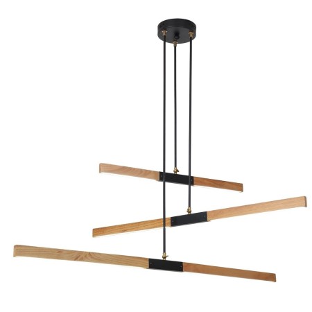Light Prestige LP-2828/3P Lampa wisząca Lugano drewno LED 3000K