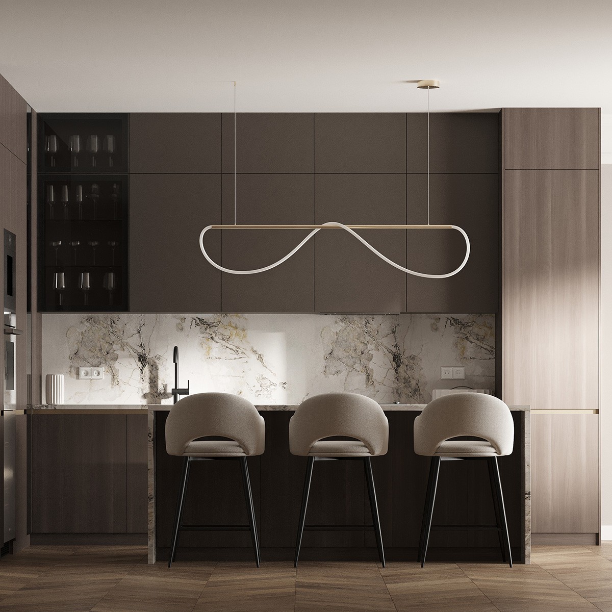 Light Prestige LP-2345/1P M GD Lampa wisząca Meleca M złota LED CCT