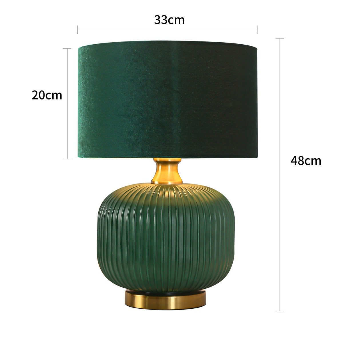 Light Prestige LP-1515/1T small green Lampa stołowa Tamiza 48 cm zielona 1xE27