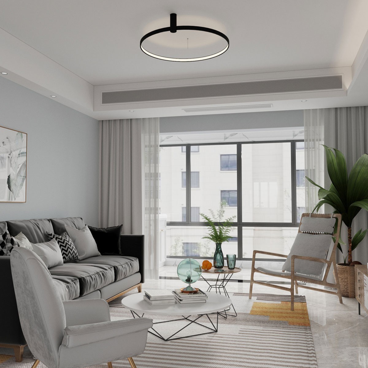 Light Prestige LP-909/1C S BK CCT Plafon Ring S czarny LED CCT