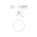 Light Prestige LP-999/1P L GD CCT Lampa wisząca Mirror L złota IP44 LED CCT