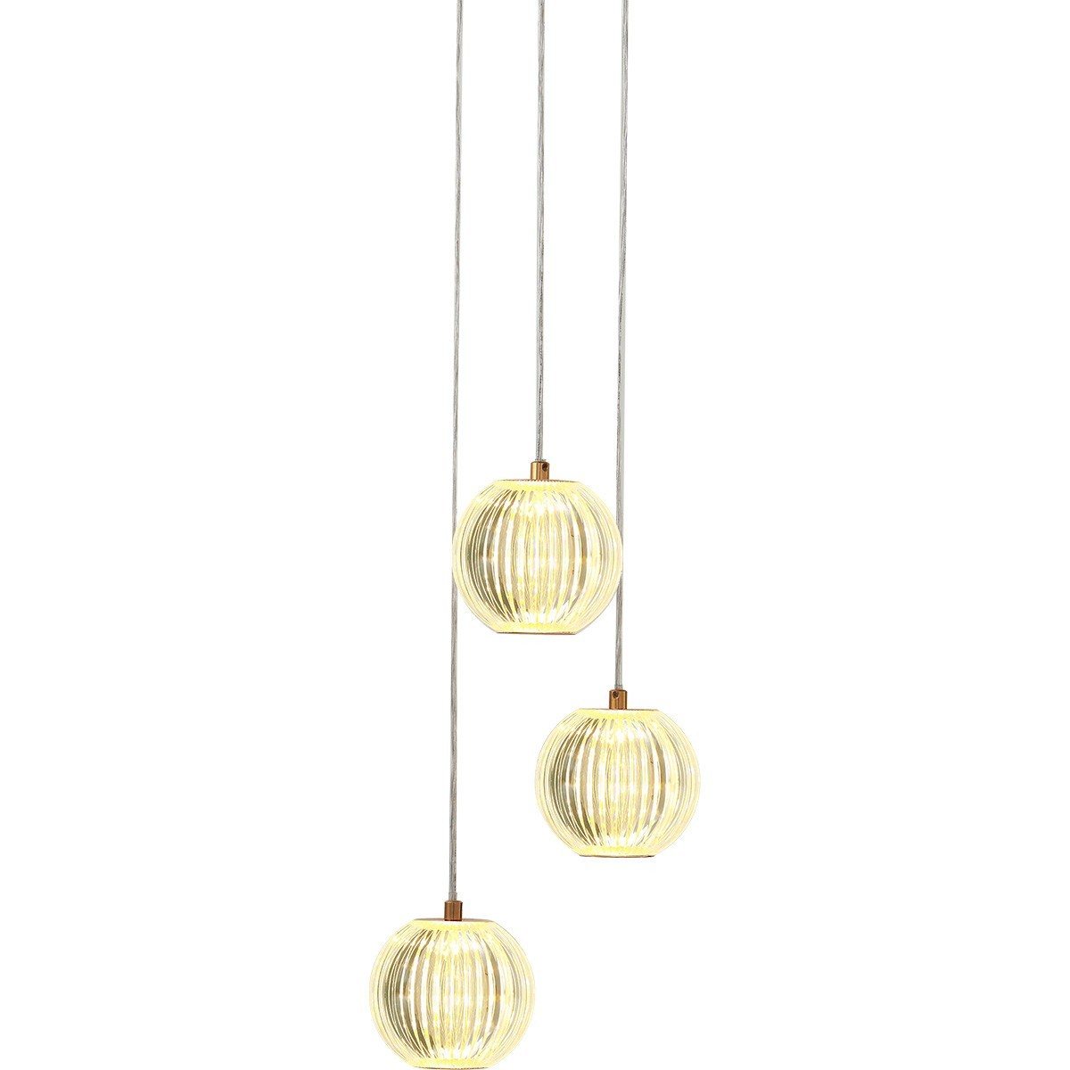 Light Prestige LP-3303/3P GD Lampa wisząca Brillant 3 złota LED CCT