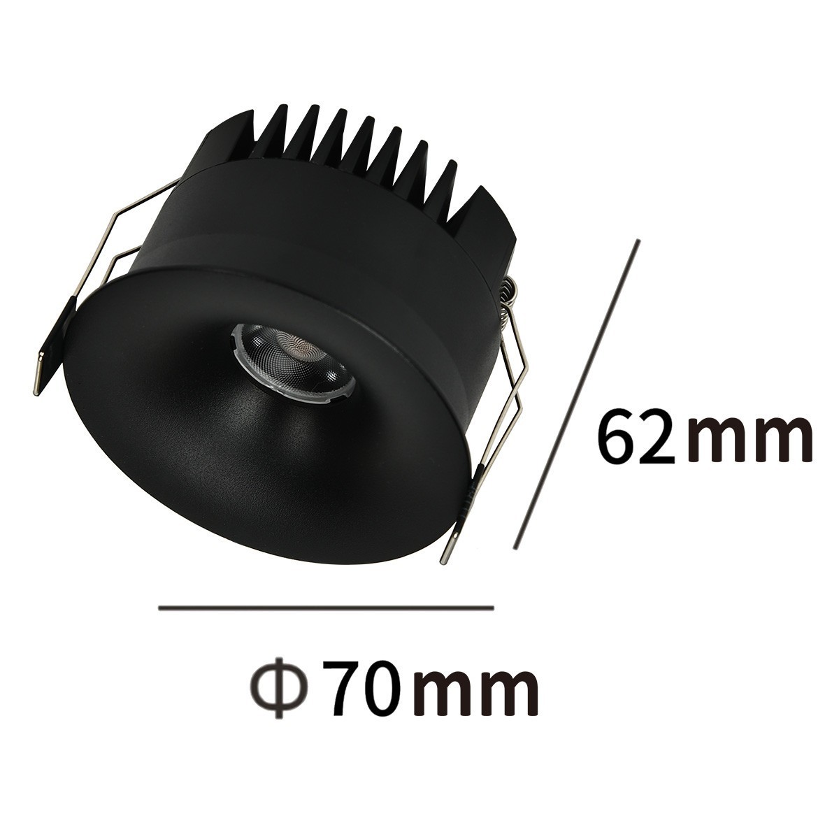 Light Prestige LP-1606/1RS BK Oczko podtynkowe Zyra czarne LED CCT
