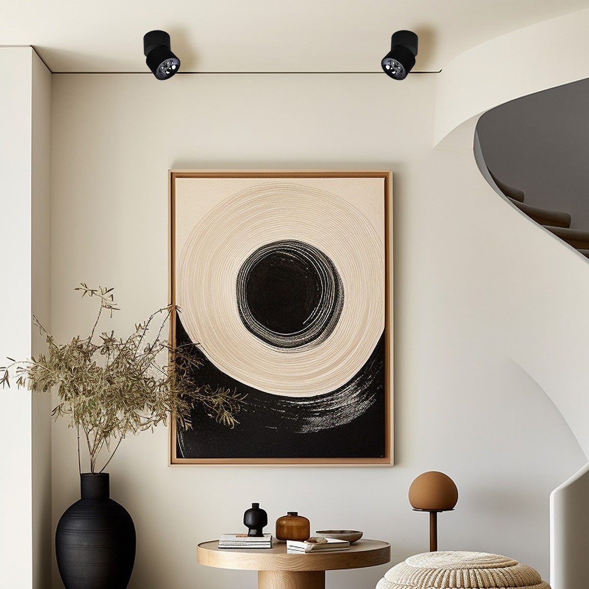 Light Prestige LP-2626/1RM BK movable Ruchoma oprawa natynkowa Brema czarna LED CCT