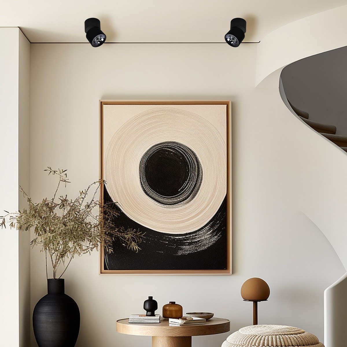 Light Prestige LP-2626/1RM BK movable Ruchoma oprawa natynkowa Brema czarna LED CCT