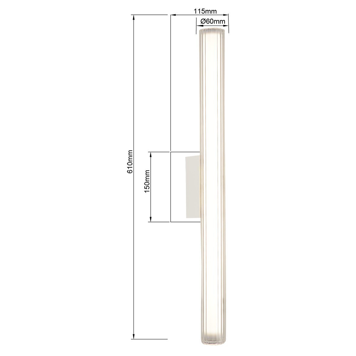 Light Prestige LP-0510/1W-61 WH Kinkiet Linea 61 cm biały LED CCT