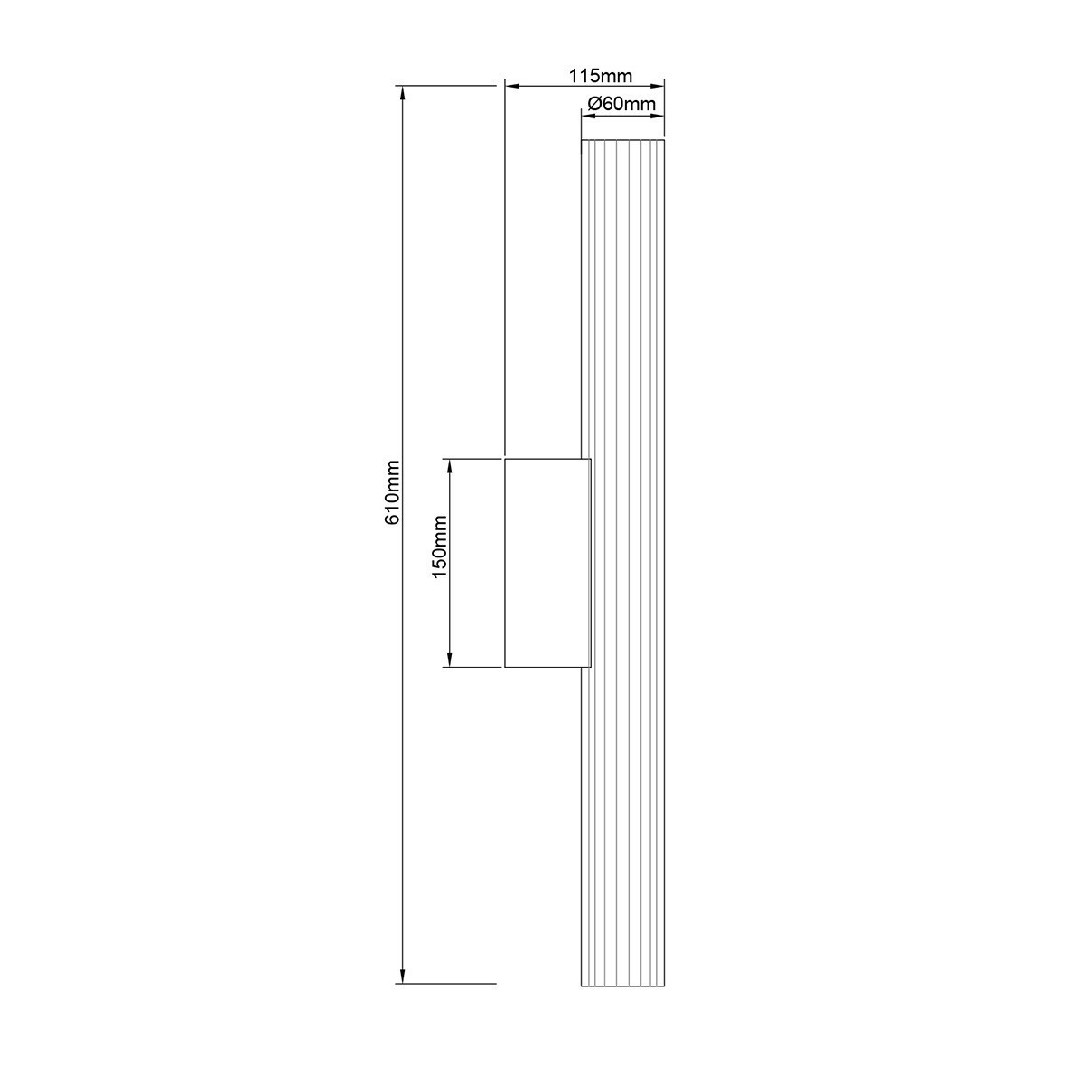 Light Prestige LP-0510/1W-61 WH Kinkiet Linea 61 cm biały LED CCT