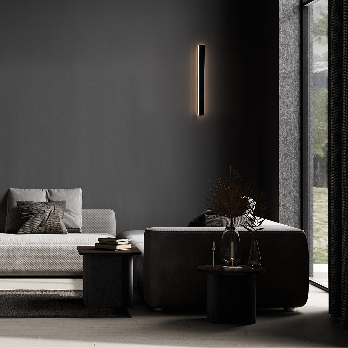 Light Prestige LP-789/1W 60 BK Kinkiet Bodo 60 cm czarny IP54 LED CCT