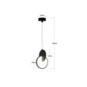 Light Prestige LP-1311/1P BK Lampa wisząca Circlo czarna LED CCT
