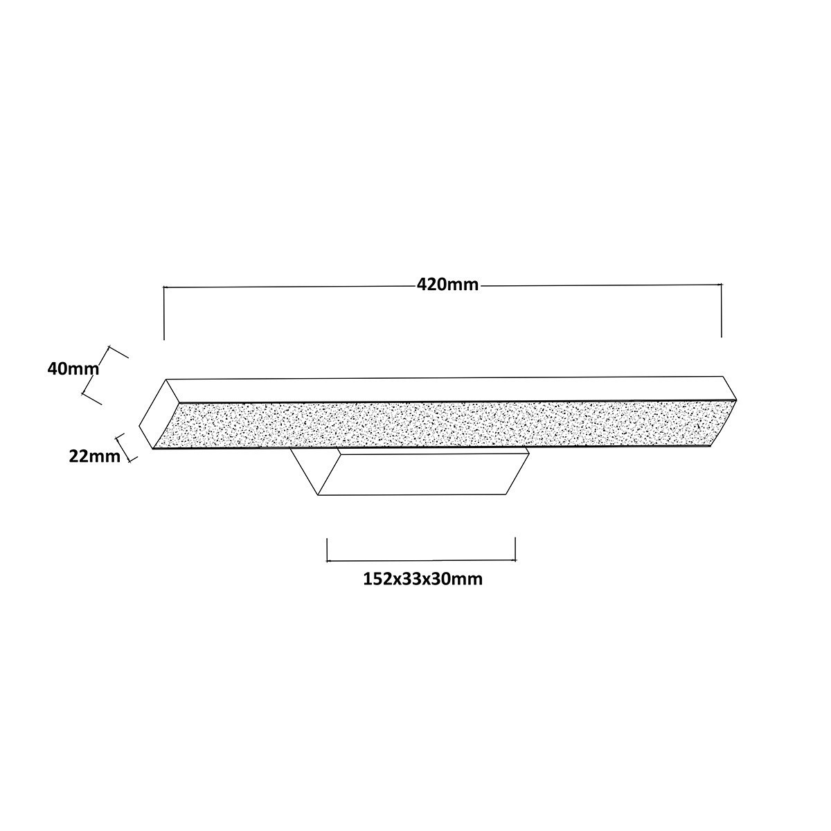 Light Prestige LP-987/1W S WH Kinkiet Aqua 42 cm biały IP44 LED CCT