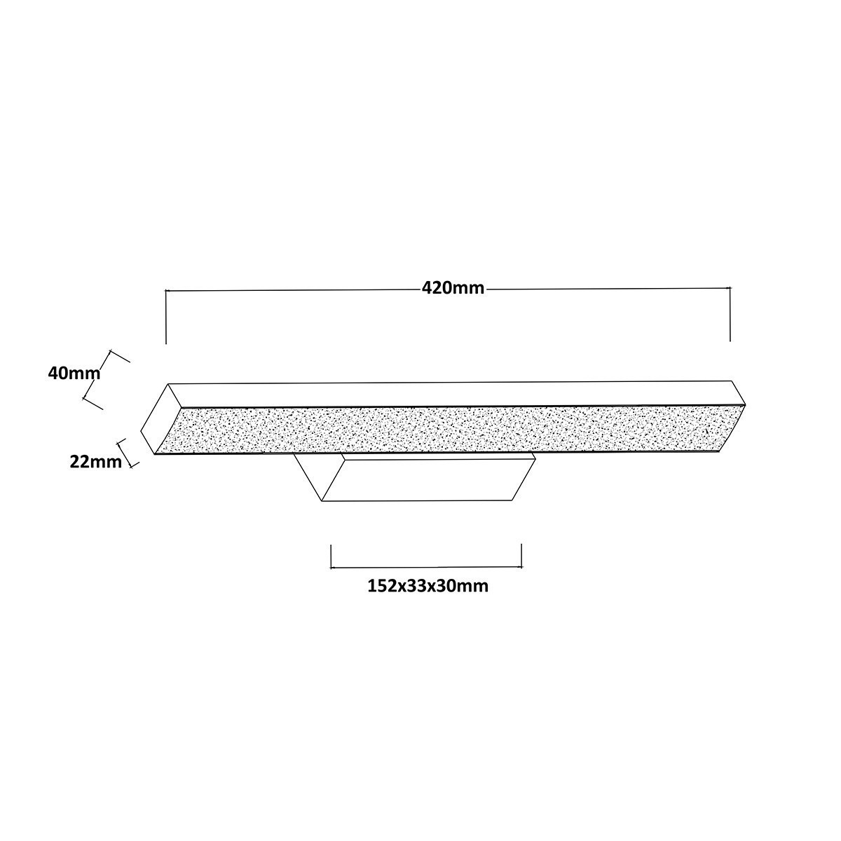 Light Prestige LP-987/1W S WH Kinkiet Aqua 42 cm biały IP44 LED CCT