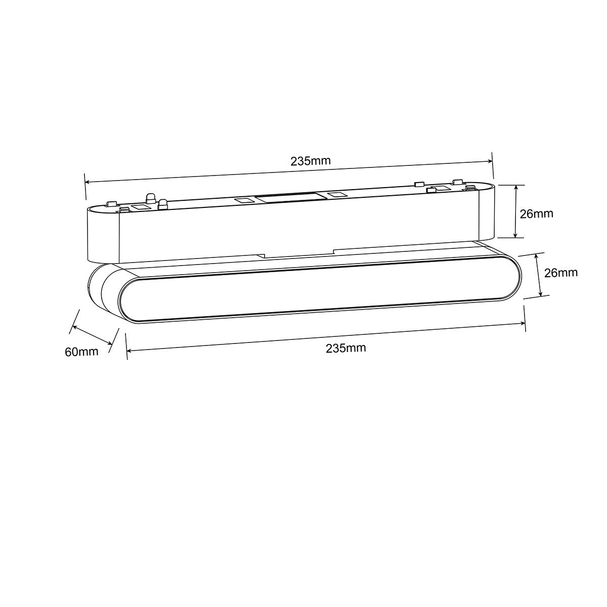 Light Prestige LP-626-MAG SLIM 12W 3BK Reflektor Magnetic Slim Fizz 12W LED 3000K czarny