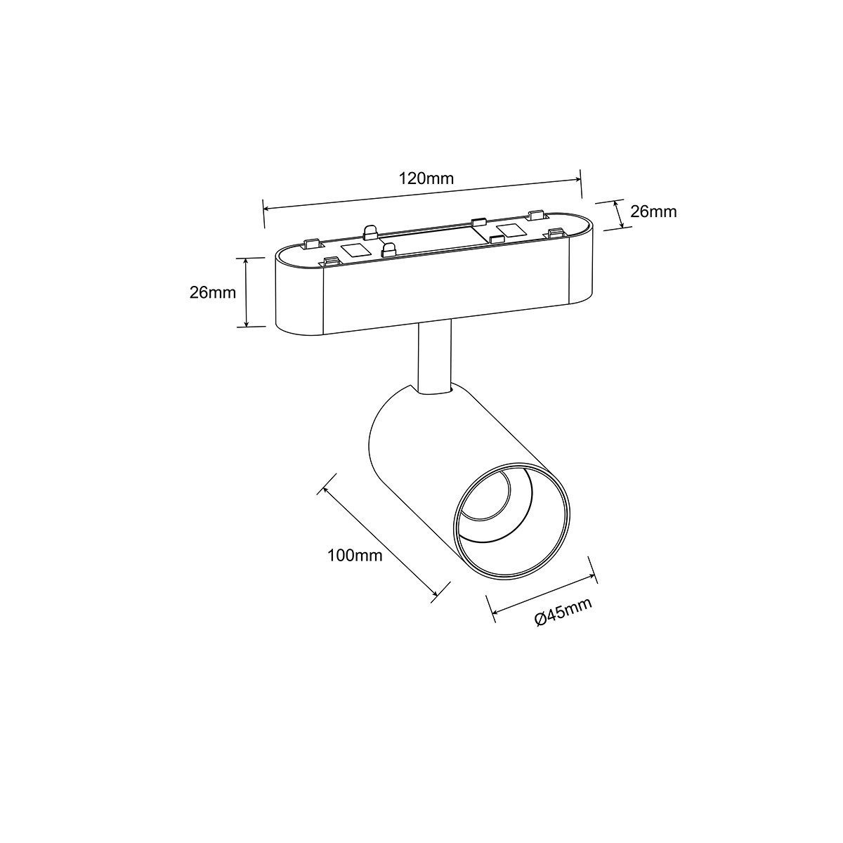 Light Prestige LP-606-MAG SLIM 10W 3WH Reflektor Magnetic Slim Veltra 10W LED 3000K biały