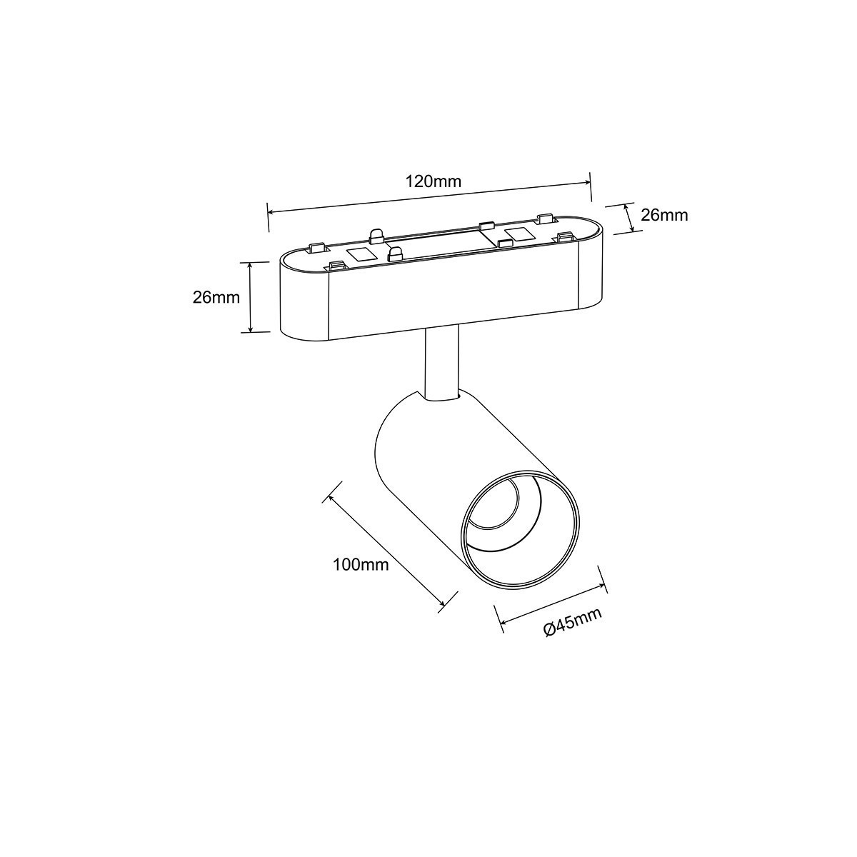 Light Prestige LP-606-MAG SLIM 10W 3WH Reflektor Magnetic Slim Veltra 10W LED 3000K biały