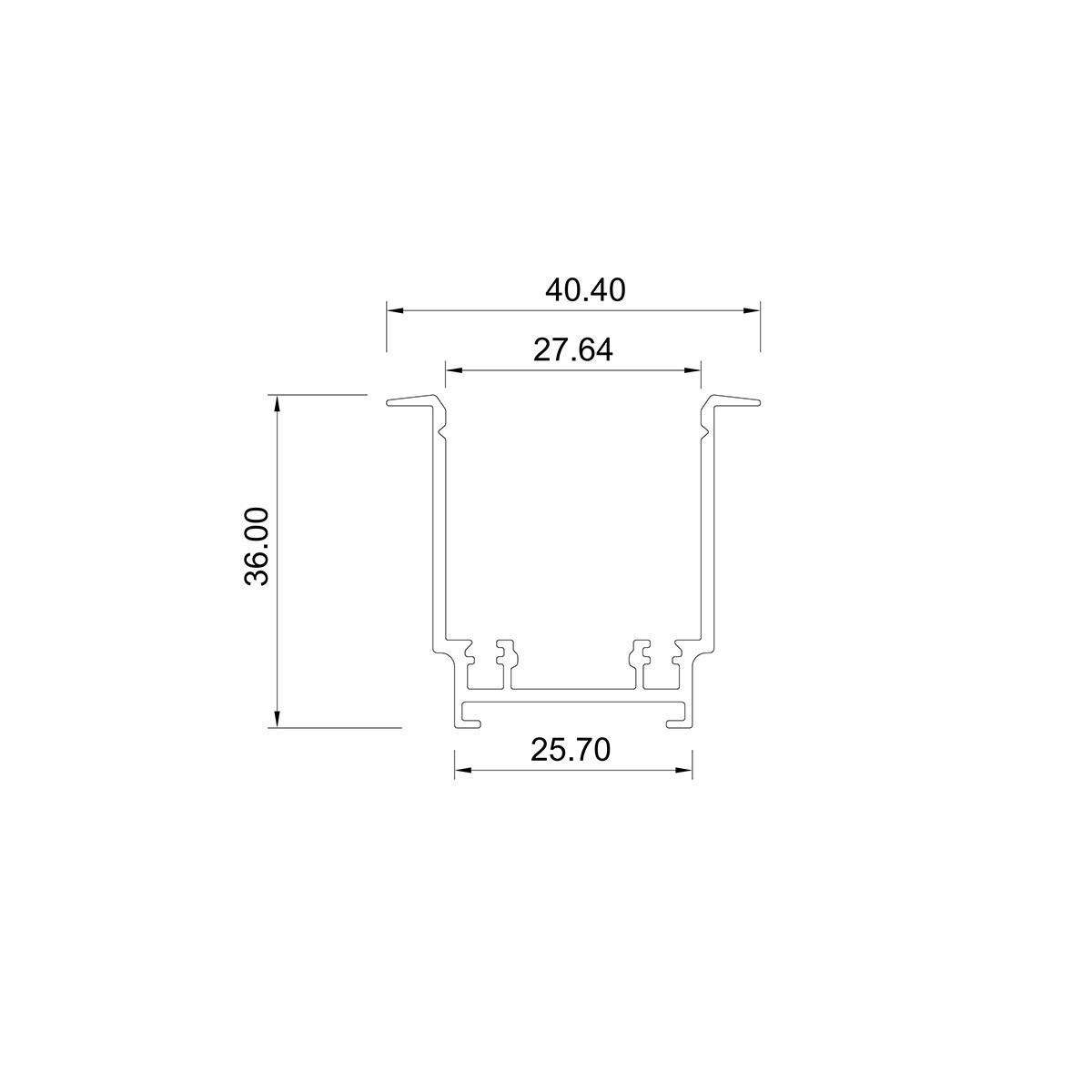 Light Prestige LP-656-MAG SLIM 2m RS BK Szyna podtynkowa 2 m Magnetic Slim czarna