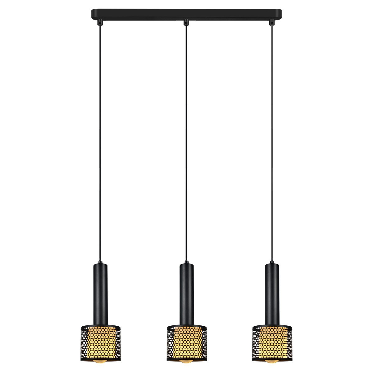 Light Prestige LP-0702/3L BK Lampa wisząca Amo czarna 3xE27