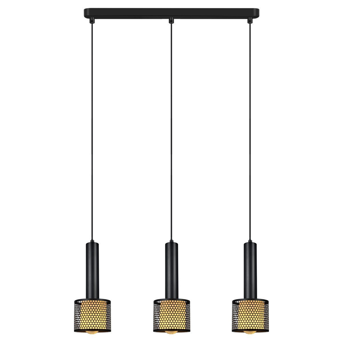 Light Prestige LP-0702/3L BK Lampa wisząca Amo czarna 3xE27